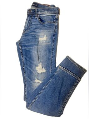 Hollister Vintage Medium Blue Skinny Jeans with Contrast Stitching